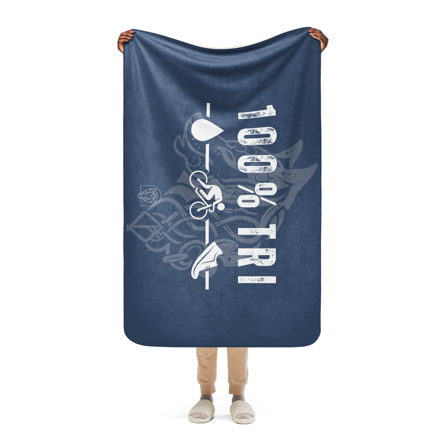 100% TRI - Sherpa Blanket - Dark Blue