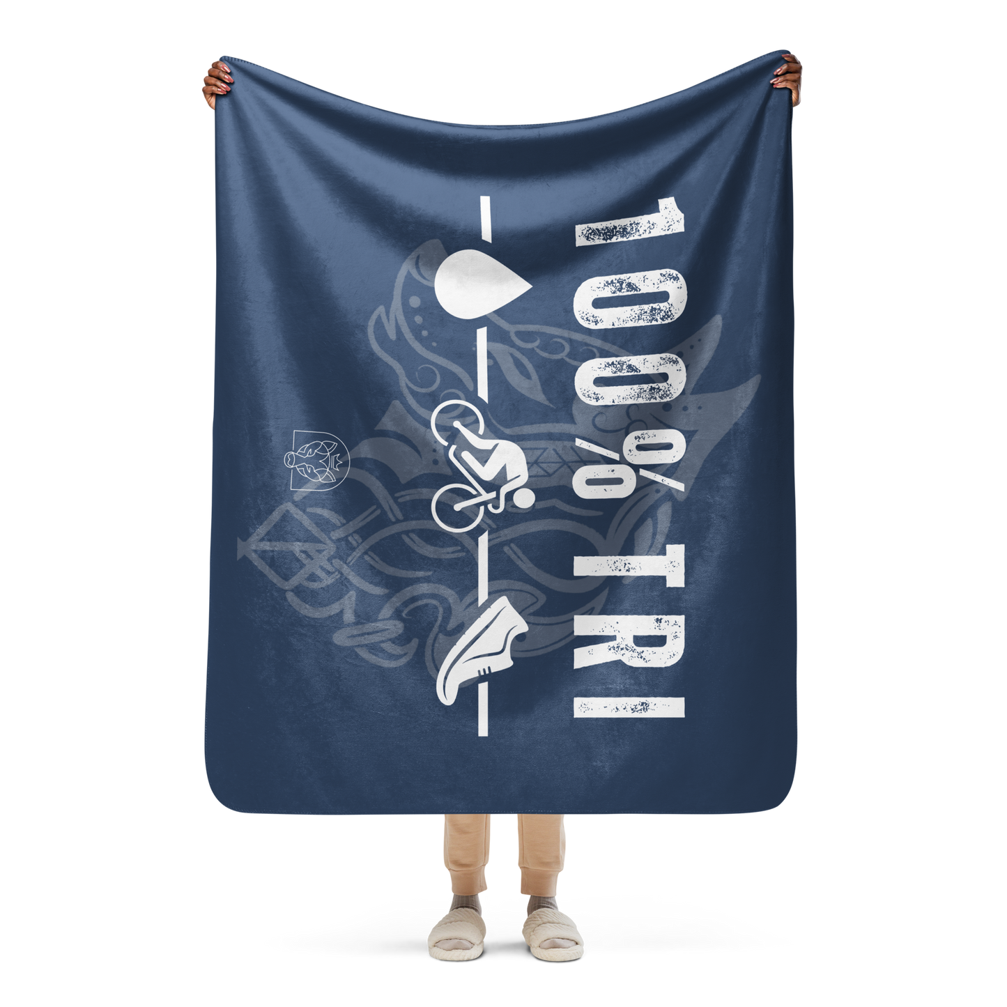 100% TRI - Sherpa Blanket - Dark Blue