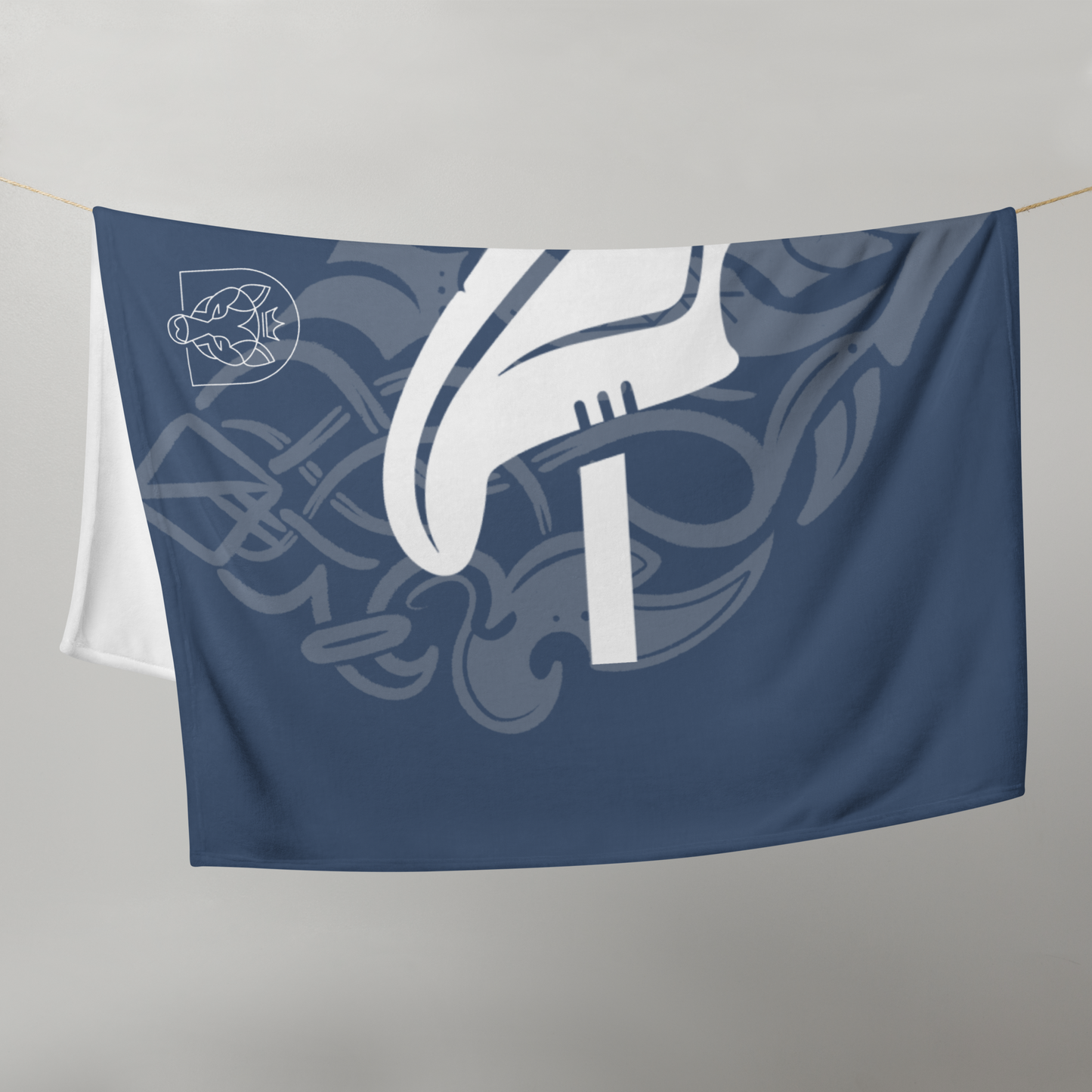 Shoe - Throw Blanket - Dark Blue