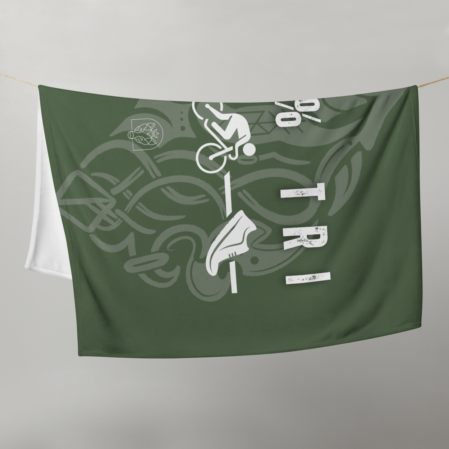 100% TRI - Throw Blanket - Green