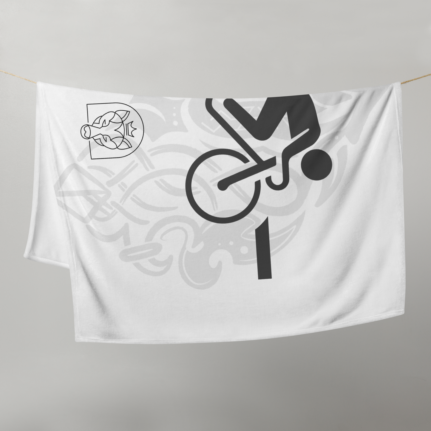 Bike - Throw Blanket - White