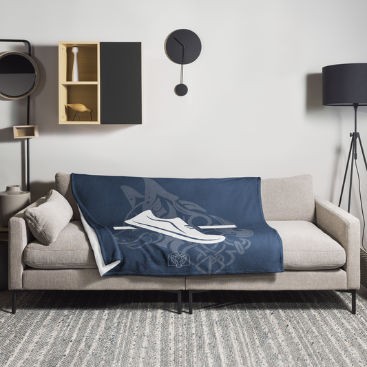 Shoe - Throw Blanket - Dark Blue