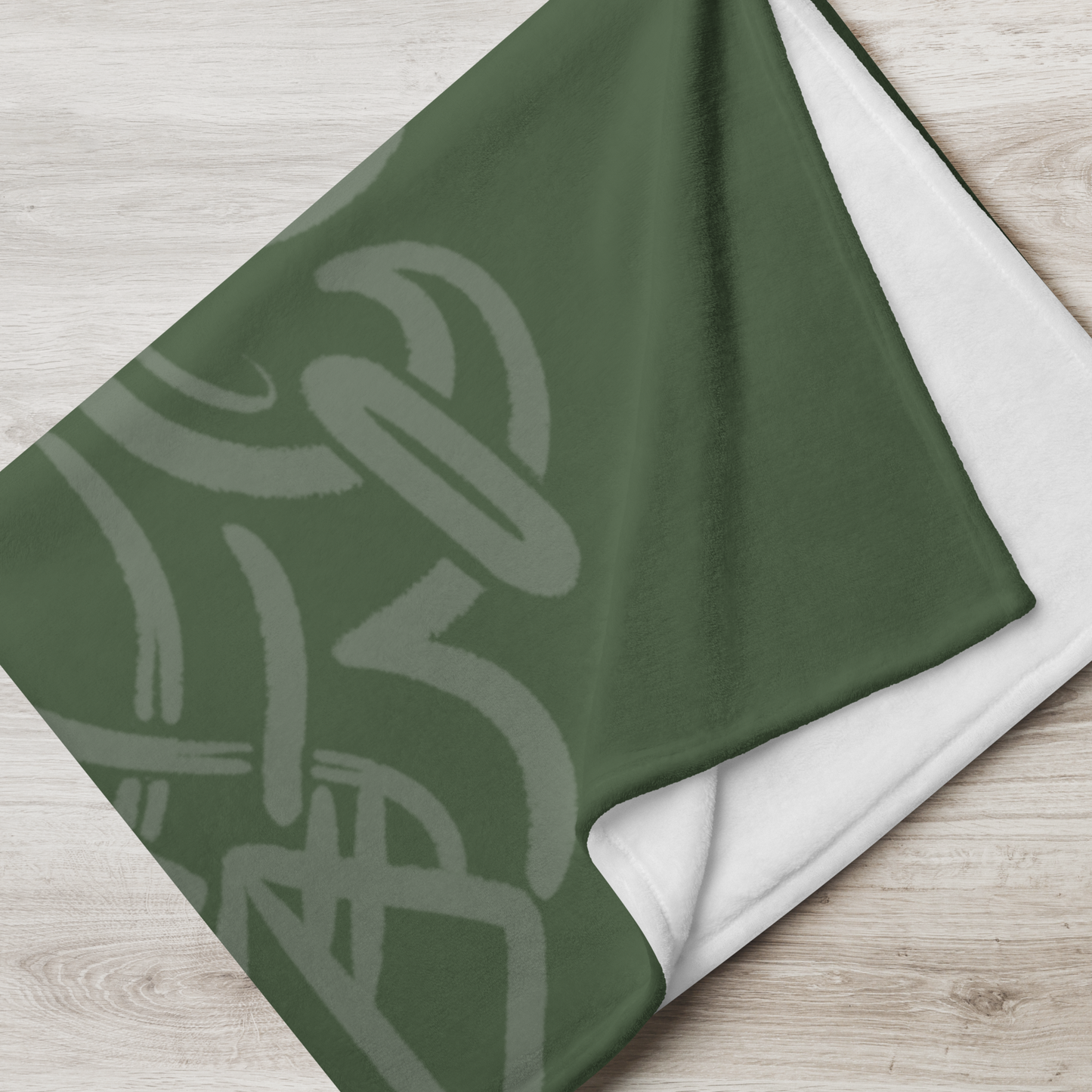 100% TRI - Throw Blanket - Green