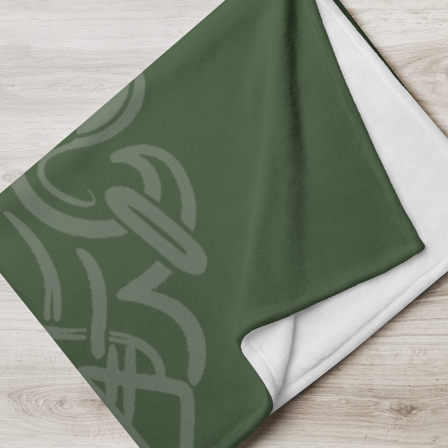 100% TRI - Throw Blanket - Green