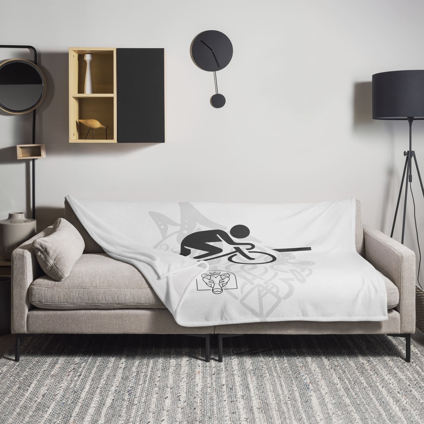 Bike - Throw Blanket - White